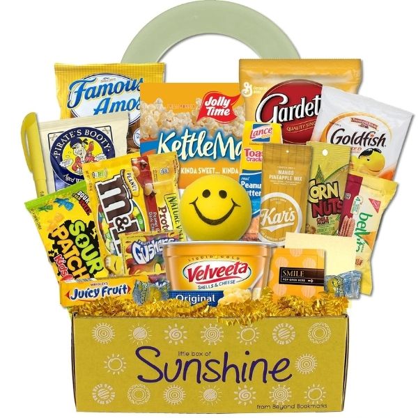 Share sunshine with the Little Box of Sunshine Care Package, a heartwarming gift for teacher valentine gifts.