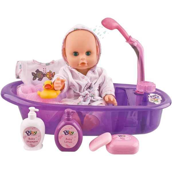 Little Newborn Doll Bath Set is a realistic baby care playset, a perfect big sister to be gift.