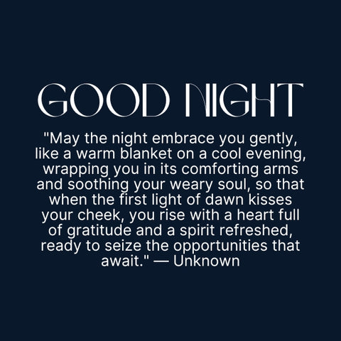 Good night message for her with simple text on a dark blue background.