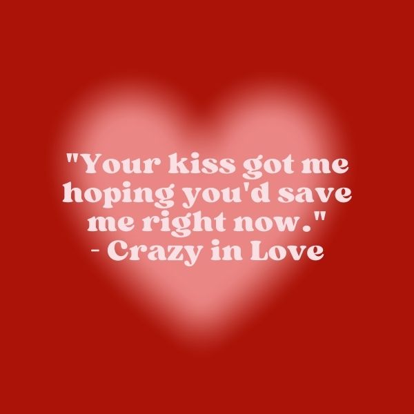 Bold red heart with a passionate love quote for her.