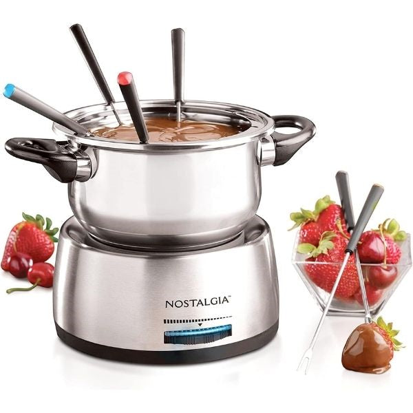 Luxury Chocolate Fondue Delight, a decadent Valentine's Day gift for a shared dessert experience.