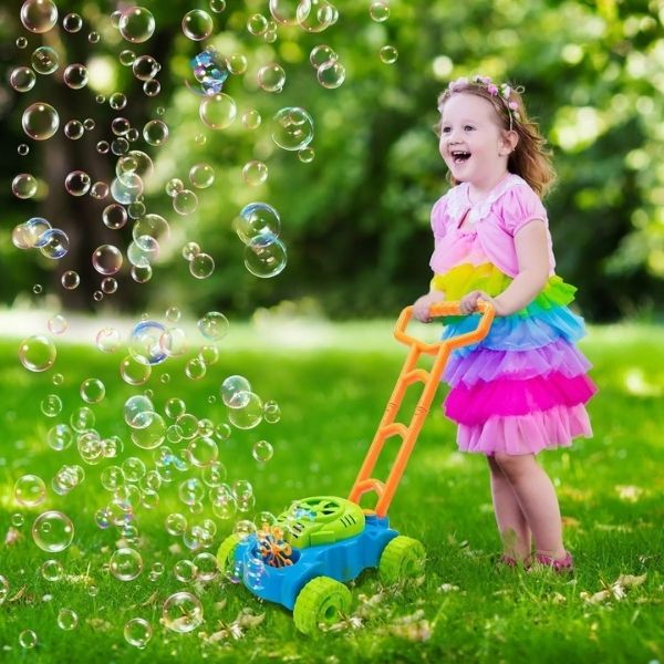 Lydaz Bubble Lawn Mower adds a burst of fun to Easter playtime for kids.