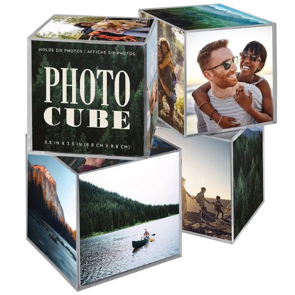 MCS Photo Cube, a modern display as unique photo gifts for dad