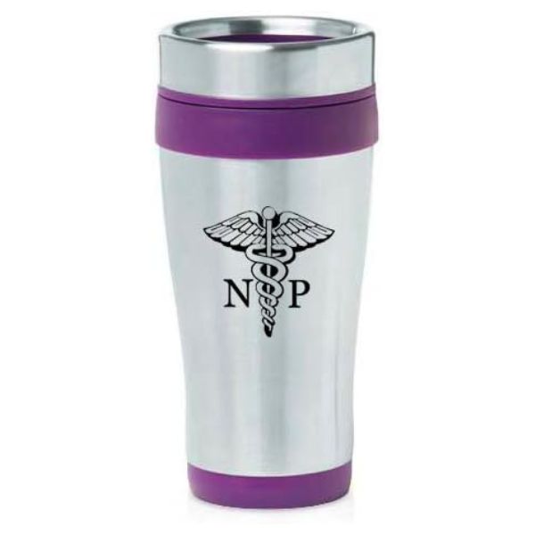 MIP 16-Ounce Nurse Practitioner Travel Mug is a perfect gift idea for busy nurse practitioners.