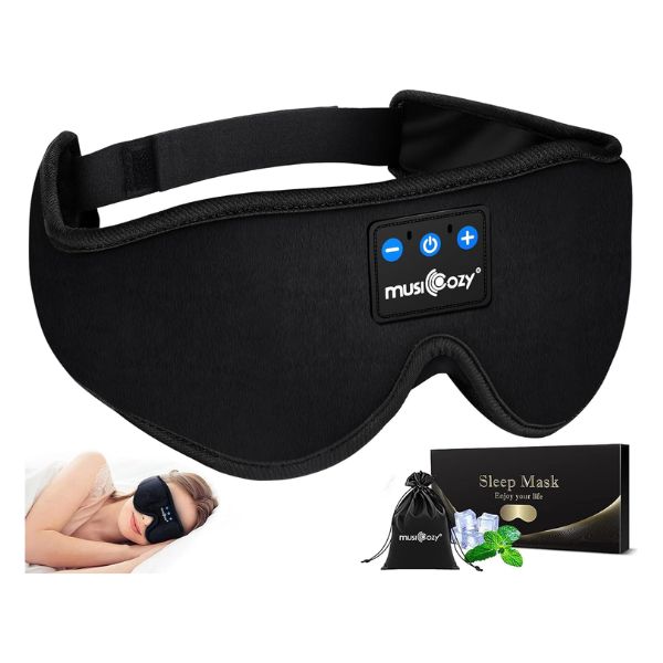 MUSICOZY Bluetooth Sleep Mask combines comfort and technology, a unique small Valentine's gift.
