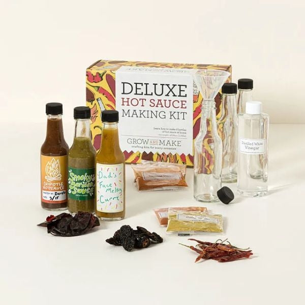 Make Your Own Hot Sauce Kit, a fiery and personalized Valentine's Day gift for him, perfect for spice enthusiasts.