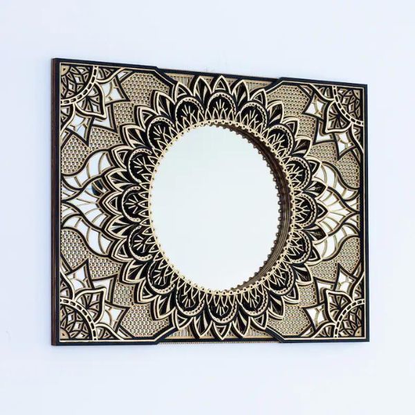 Mandala Wall Mirror Large, an eye-catching and symbolic piece to adorn her space on International Women's Day.