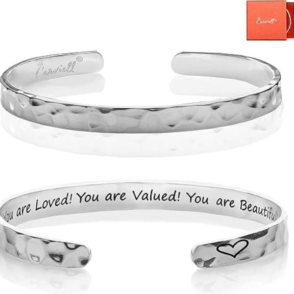 Mantra Bangle, a meaningful and stylish gift to inspire and uplift.
