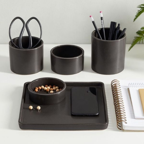 Mason Desktop Organizing Set is a practical yet chic office addition for busy dads.