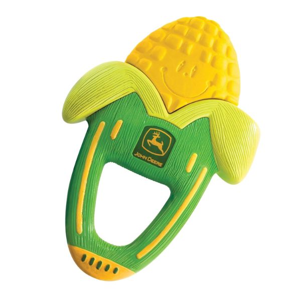 Massaging Corn Teether, soothing gums and bright smiles in baby boy gifts.