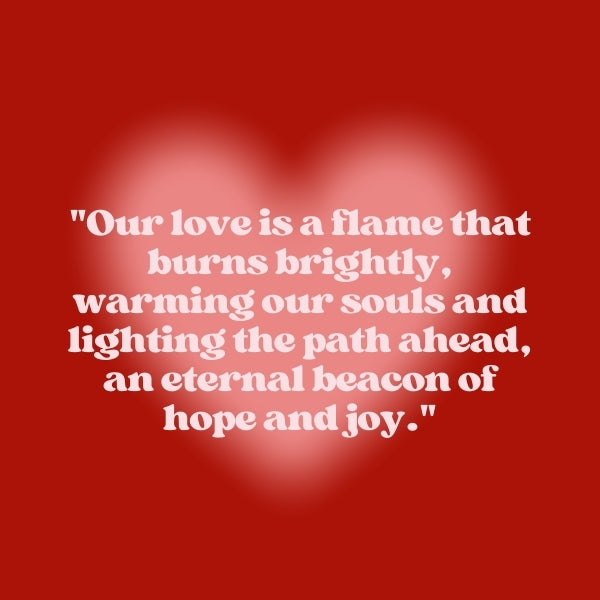 A profound love quote set against a vibrant red heart.