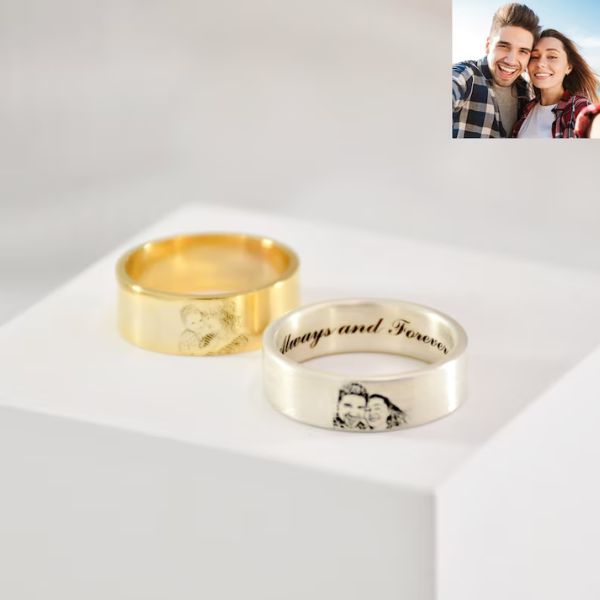 Memorial Photo Ring, intimate and touching photo gifts for dad
