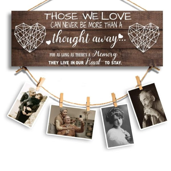 Memorial Picture Hanging Board, a visually appealing in memory of mom gifts choice for displaying cherished photos.