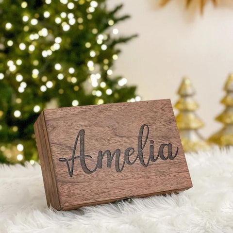A Memory Wooden Keepsake Box, perfect as a retirement gift for coworkers to store cherished memories