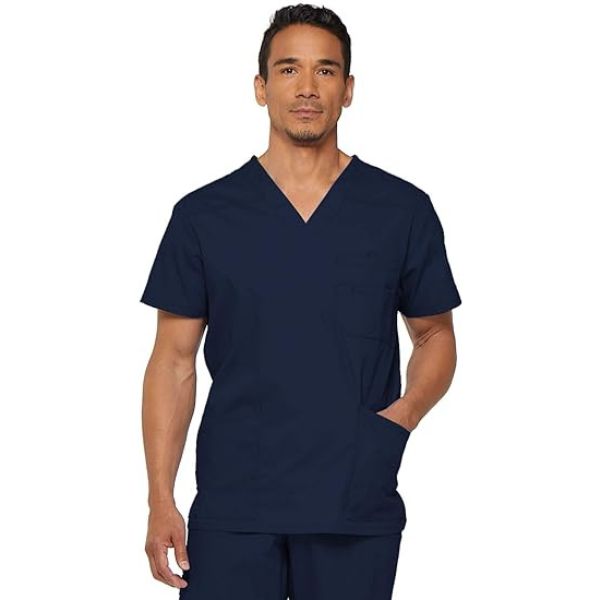 Men’s V-Neck Scrub Top, an essential in a male nurse's wardrobe, is a thoughtful gift option.