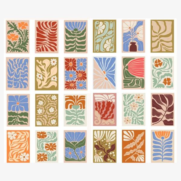 Mid Century Modern Flower Note Card Set adds a touch of vintage charm to your greetings on National Greeting Card Day!