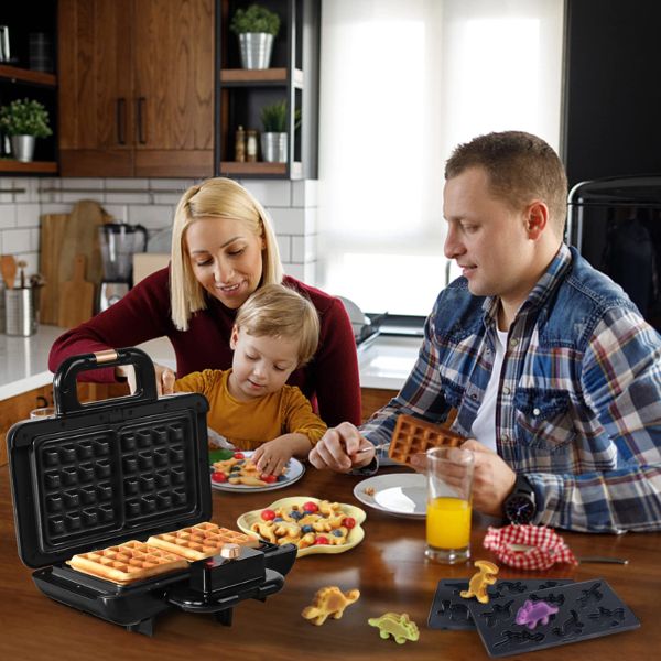 The kitchen becomes a place of joy as kids use the Mini Waffle Maker, creating heart-shaped delights in a delightful culinary adventure as part of Valentine's Gifts for Kids.