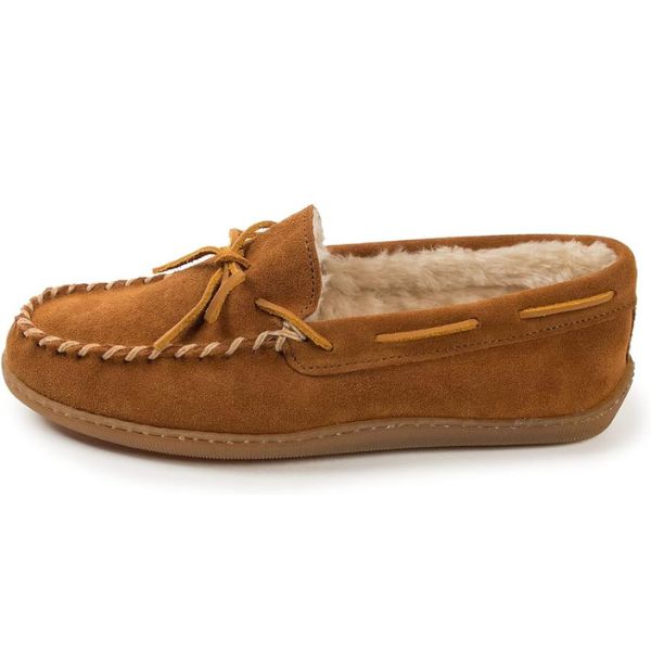 Cozy Minnetonka slippers for dad's relaxation and comfort, perfect for his 75th birthday.