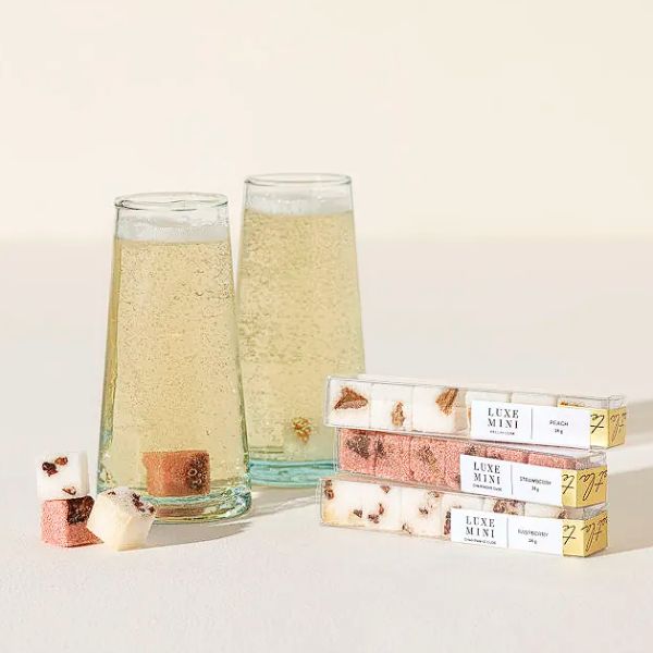 Minute Mimosa Sugar Cube Trio adds a touch of effervescence to your collection of Easter gifts for adults.