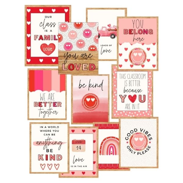 Transform classrooms with Modern Valentine's Day Classroom Decor Posters, a creative touch for teacher valentine gifts.