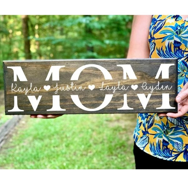 Express your love with a Mom Decor Sign, a heartwarming Mother's Day gift for your girlfriend.