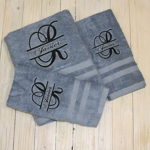 Elegant monogrammed towels, a luxurious wedding gift.