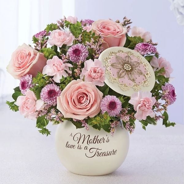 A radiant bouquet of colorful flowers, a heartfelt Mother's Day gift from daughter to celebrate the maternal bond.