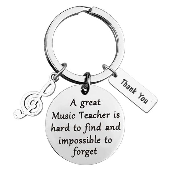 Show your gratitude with the Music Teacher Appreciation Key Chain, a thoughtful token for educators who strike the right chord.
