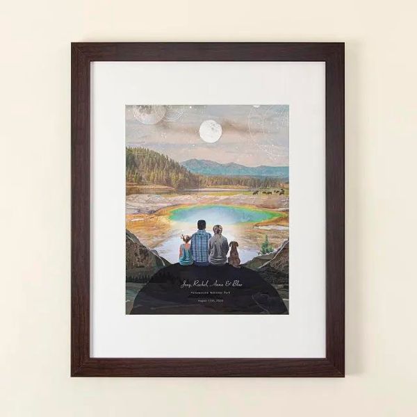 National Park Custom Family Collage captures cherished memories for couples on Father's Day.
