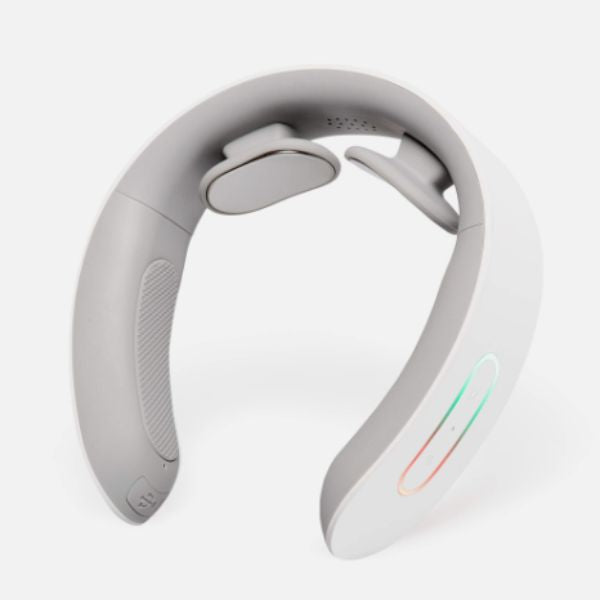 A stay-at-home mom finds relaxation with a neck massager - perfect gifts for a stay at home mom.