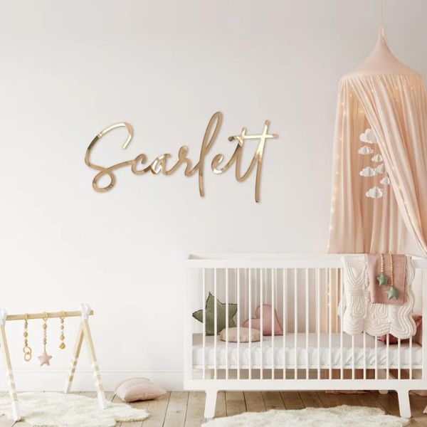 Nursery Name Sign Wall Decor adds a personalized touch to your space for Baby Day.