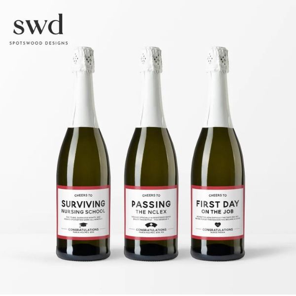Nursing Milestone Wine, a sophisticated and celebratory gift for male nurses marking career achievements.