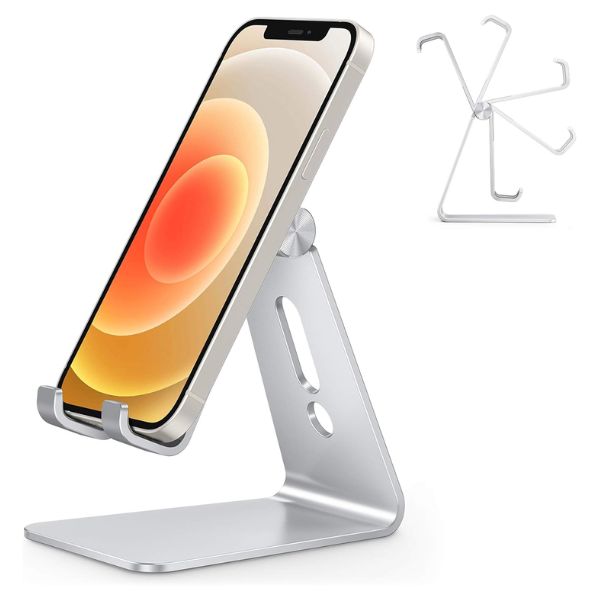OMOTON Adjustable Cell Phone Stand, a practical gift for staying connected in long-distance relationships.