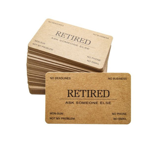 Obsolete Business Cards for Retirement, a witty and playful Funny Retirement Gift, bring a touch of humor to the post-career phase