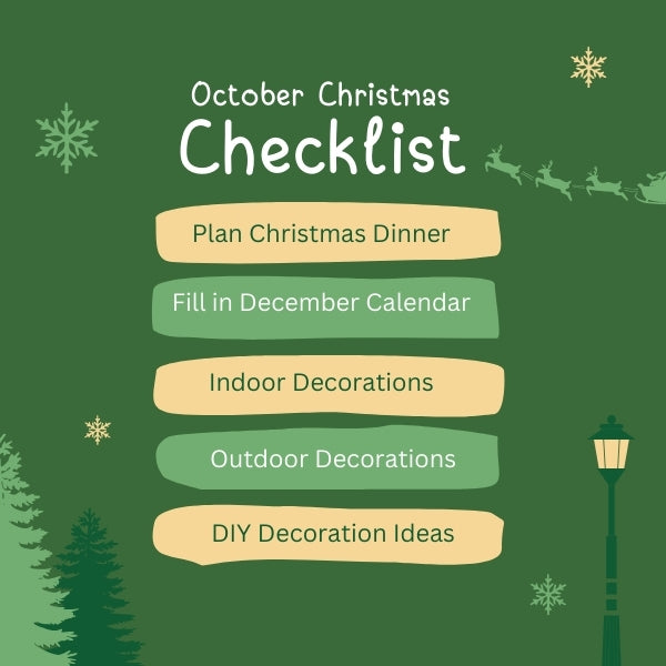 Begin crafting your October Christmas checklist and gather ideas for your decor.