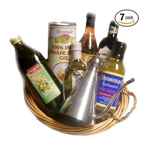 Oil and Vinegar Gift Basket, a sophisticated and flavorful DIY gift for friends who enjoy culinary exploration.