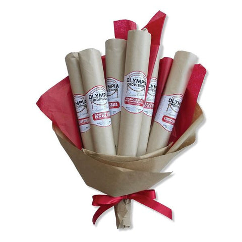 Treat Dad to a unique and savory experience with the Olympia Provisions Salami Bouquet, a delicious and creative gift for the meat-loving dad.