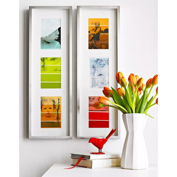 Creative Ombre paint-chip photo gift, a vibrant wall display for mom