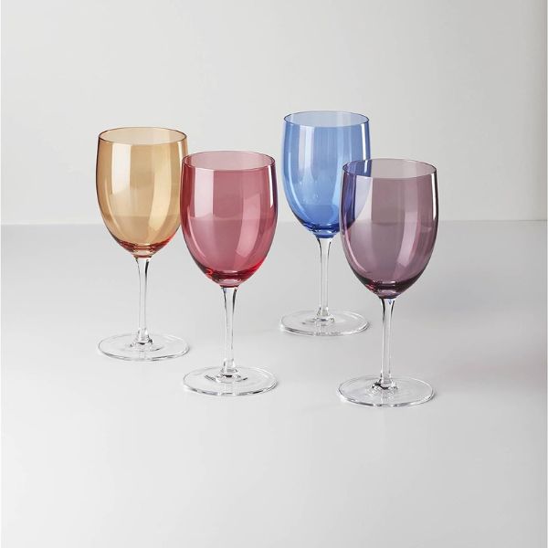 Oneida True Colors Wine Glasses - elegant and colorful wine glasses for sister in law.
