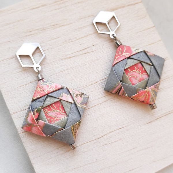 Origami Earrings, a unique and stylish DIY gift for friends who appreciate handcrafted jewelry.