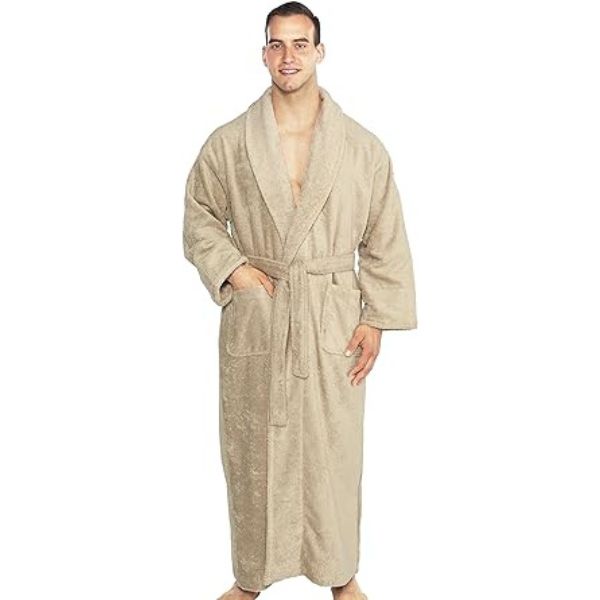 Original Terry Shawl Turkish Bathrobe, a luxurious 2 year anniversary gift for ultimate relaxation.