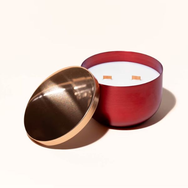 Ory Candle Vessel & Lid Brushed Ruby, an elegant gift for a 40th anniversary.