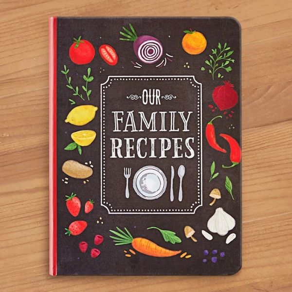 Our Family Recipes Journal, a culinary heirloom as mothers day gifts for grandma.