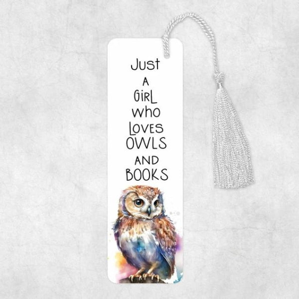 Owl Bookmark peeking out from the pages of a book