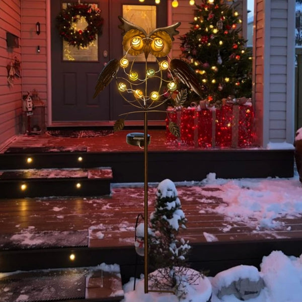 Owl Garden Solar Lights Outdoor illuminate pathways with the whimsical glow of owl gifts