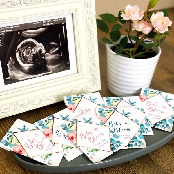 Packet of Seeds symbolizes growth in baby shower favors.