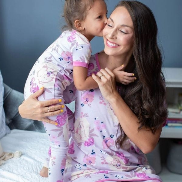 A cozy and stylish pajama set for your mom, perfect for those relaxing moments on Mother's Day by gifting her this comfortable sleepwear set