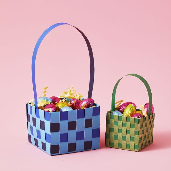 Enhance your Easter egg hunt experience with our Paper Easter Basket DIY tutorial as a simple and budget-friendly idea.