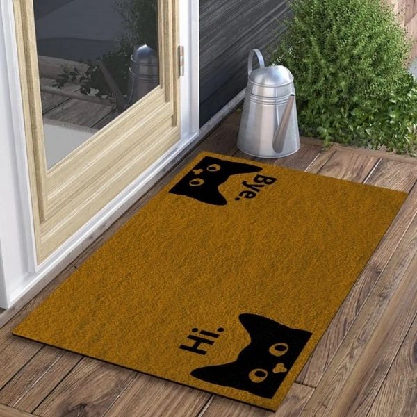 Greet guests with feline finesse through the Peeking Cat Doormat.