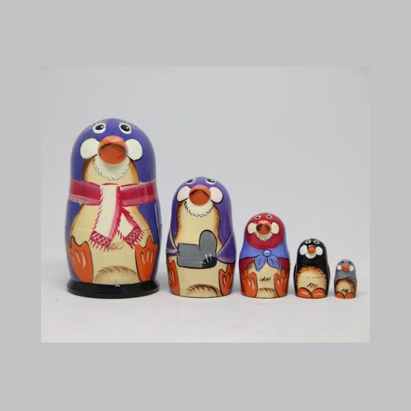 Penguin Family Nesting Doll is a unique and adorable set.